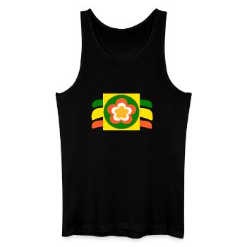 70s Flower Blossom - Men’s Organic Tank Top - black - Front