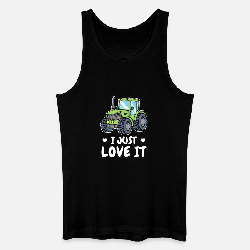 Landwirt Statement Kraftfahrzeug Traktor Ackerbau - Männer Bio Tank Top - Schwarz