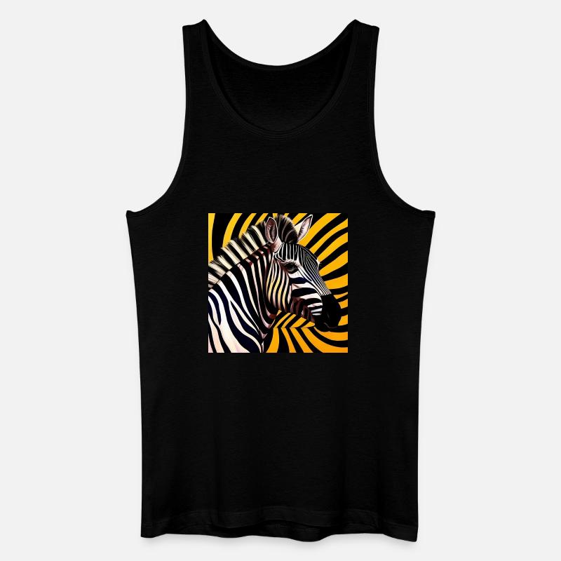 Zebra - Men’s Organic Tank Top - black