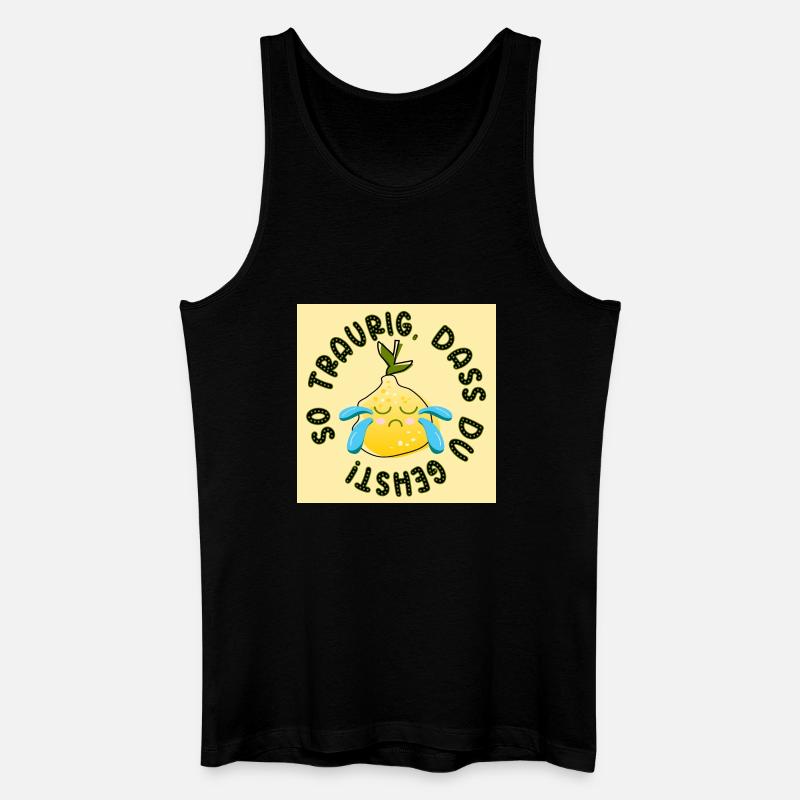 Abschiedsgeschenke - Traurig Sein Sprüche ZITRONE - Männer Bio Tank Top - Schwarz