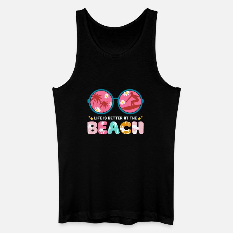 Sommerferien, Sommer, Hallo Sommer - Männer Bio Tank Top - Schwarz