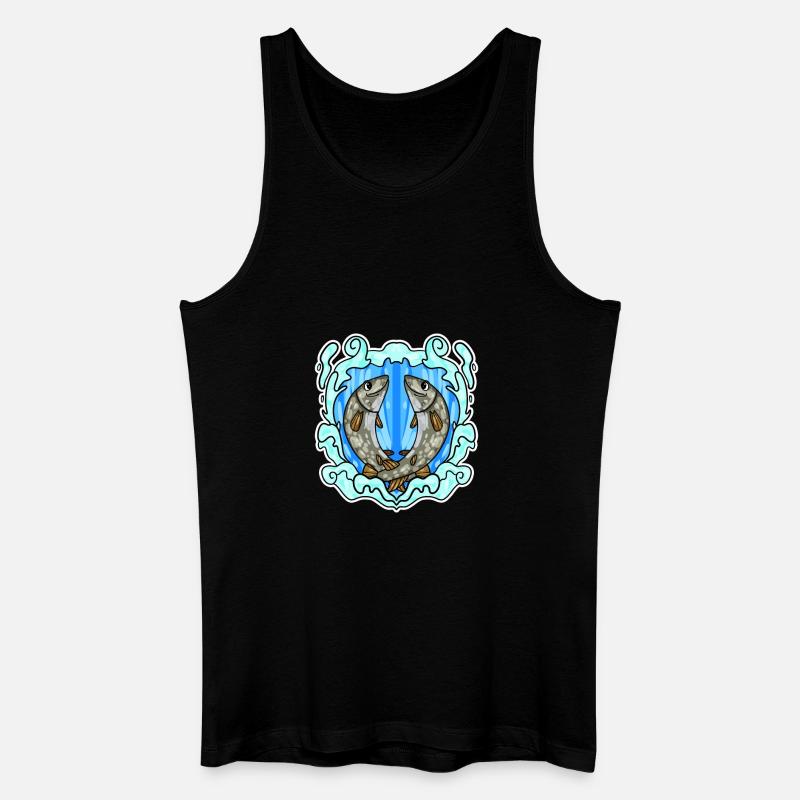 Hecht - Männer Bio Tank Top - Schwarz