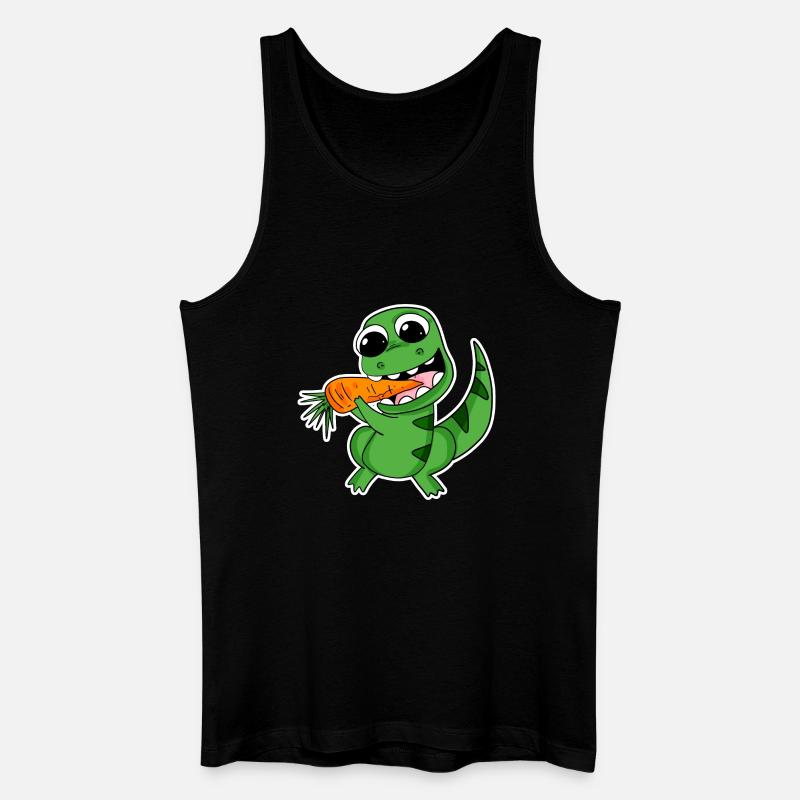Dino isst Karotte - Männer Bio Tank Top - Schwarz