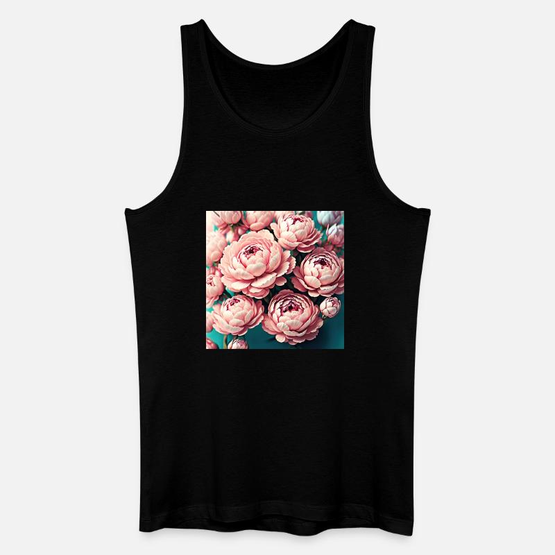 Blumen - Männer Bio Tank Top - Schwarz