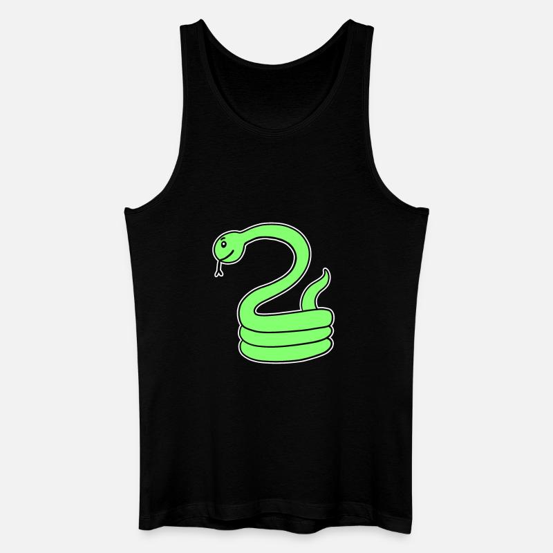 Serpent - Serpent vert - Débardeur bio Homme - noir