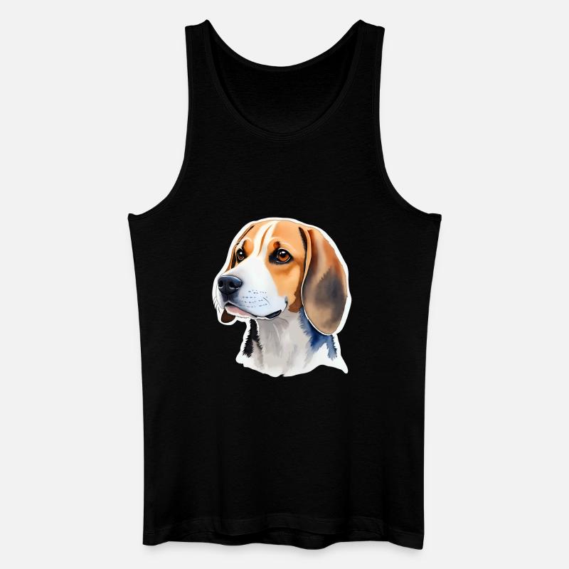Beagle - Männer Bio Tank Top - Schwarz