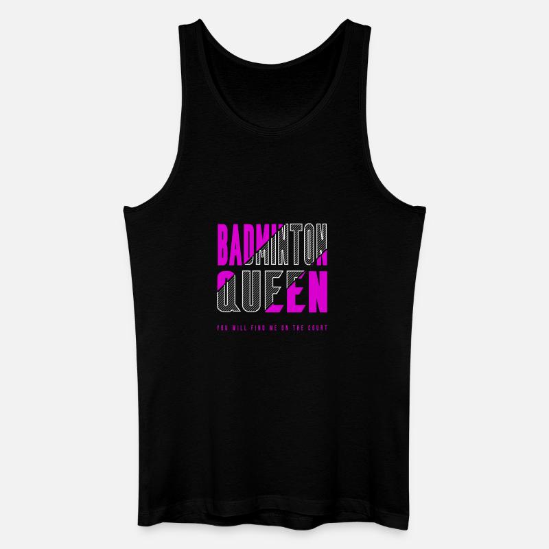 Badminton Queen - Männer Bio Tank Top - Schwarz