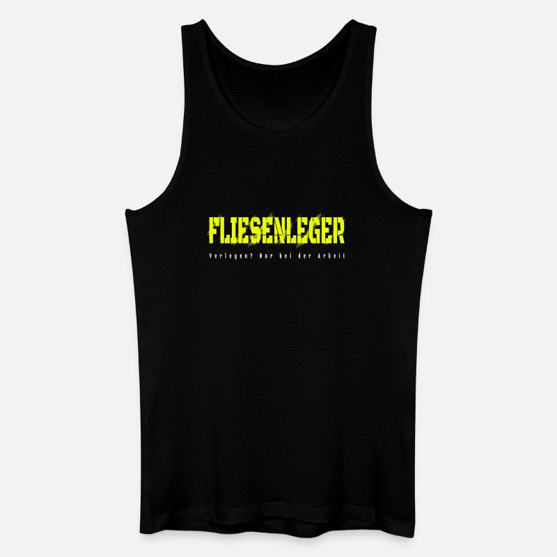Fliesenleger Design - Männer Bio Tank Top - Schwarz
