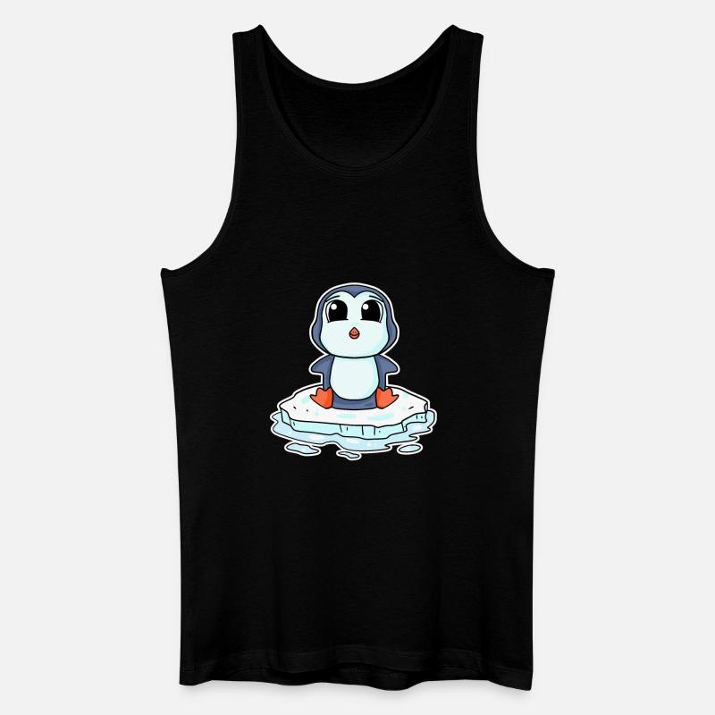 Pinguin Pinguine - Männer Bio Tank Top - Schwarz