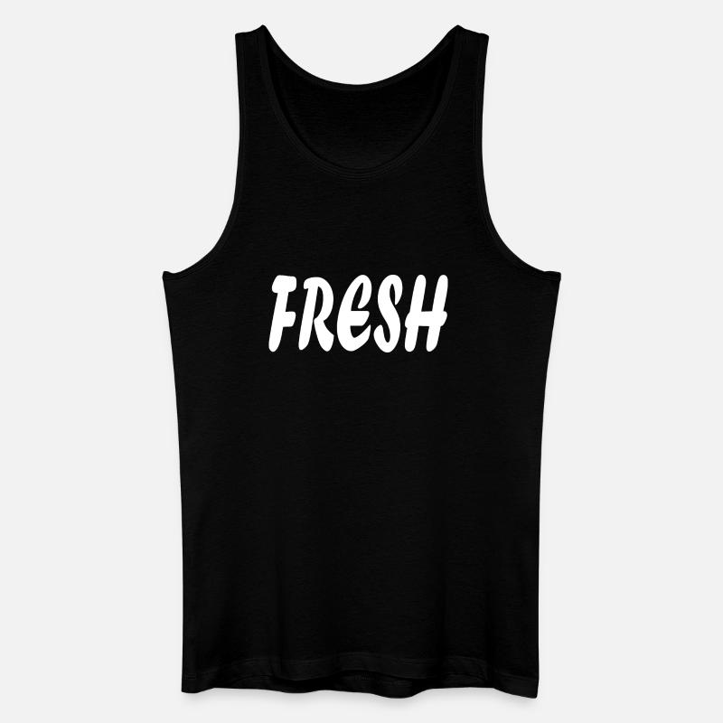 Frischer, einfacher Text - Männer Bio Tank Top - Schwarz