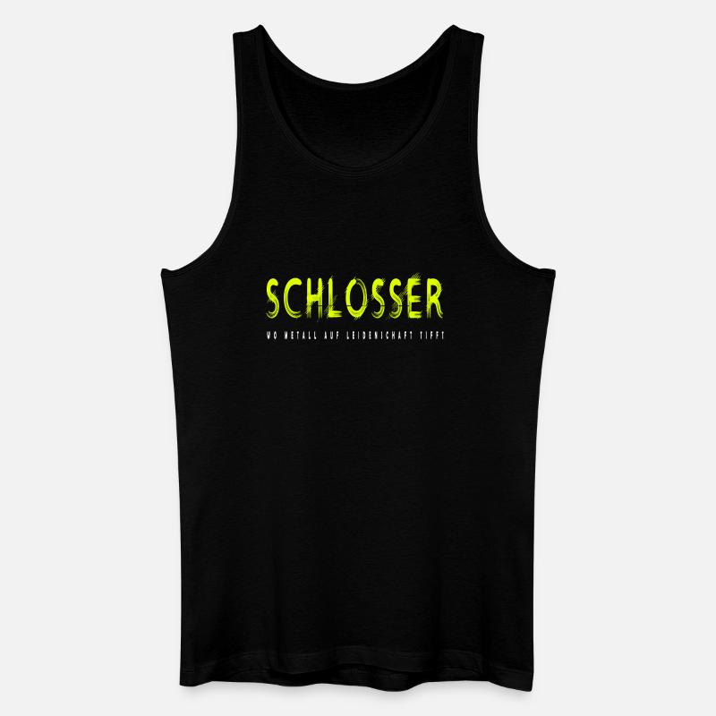 Schlosser Handwerker Design - Männer Bio Tank Top - Schwarz