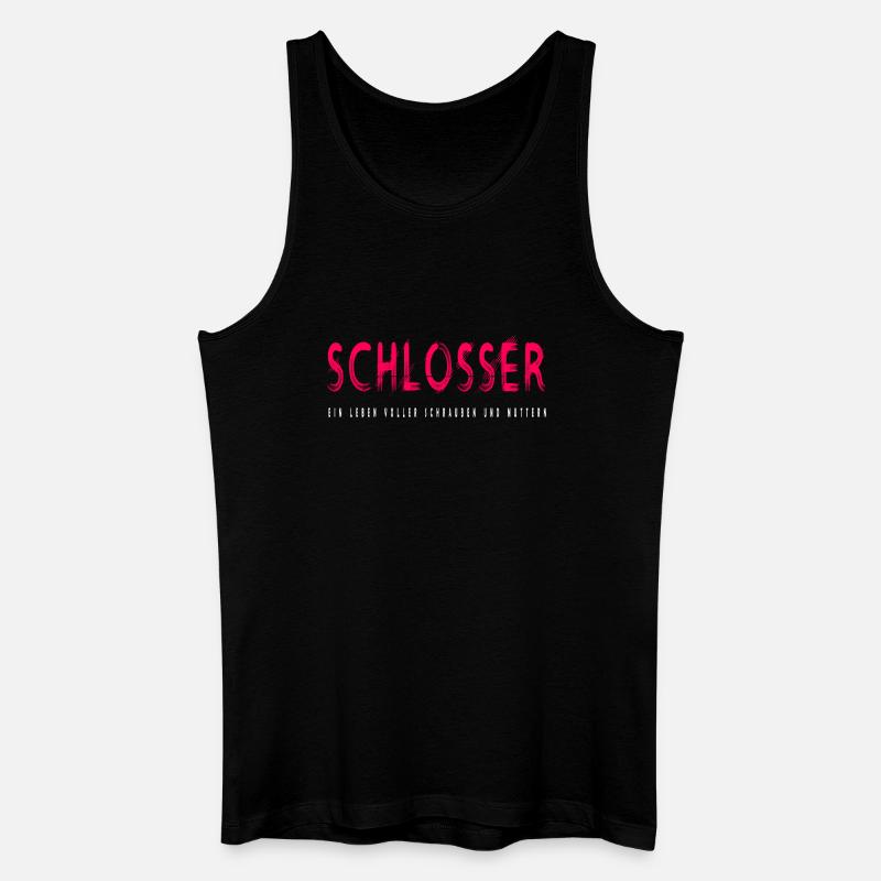 Schlosser Handwerker Design - Männer Bio Tank Top - Schwarz