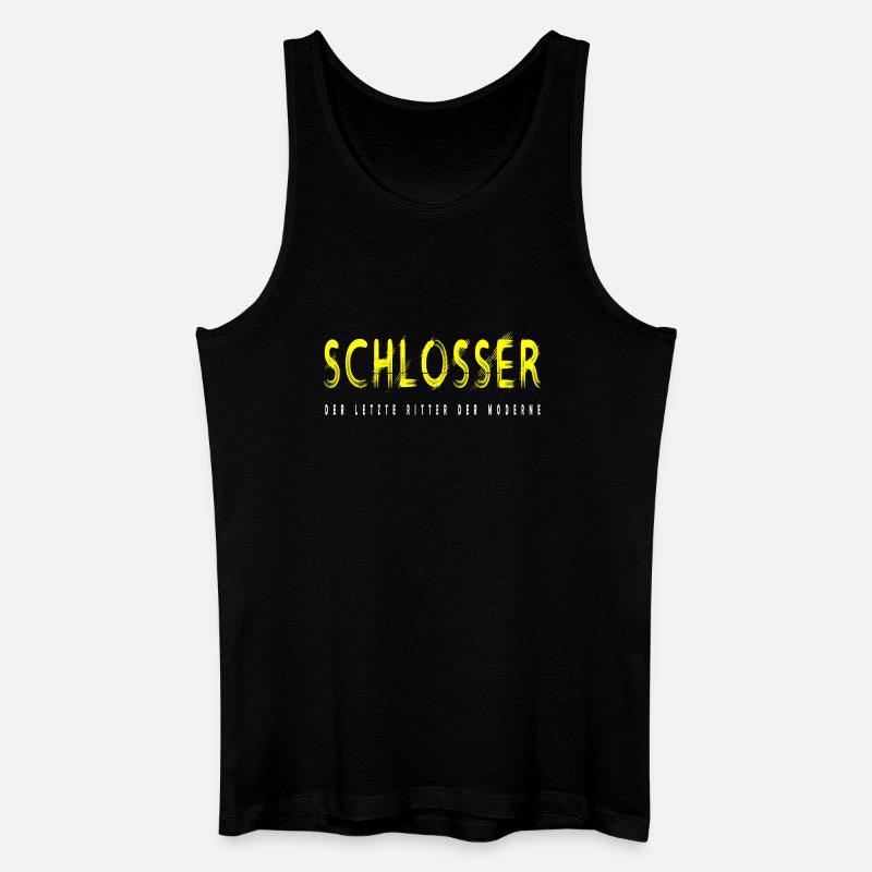 Schlosser Handwerker Design - Männer Bio Tank Top - Schwarz
