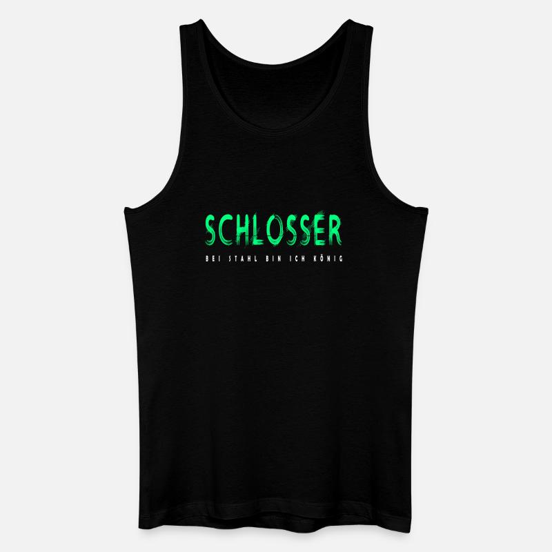 Schlosser Handwerker Design - Männer Bio Tank Top - Schwarz