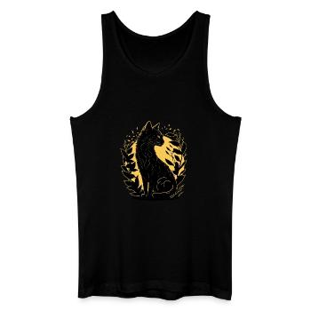 Cat silhouette - Men’s Organic Tank Top - black - Front