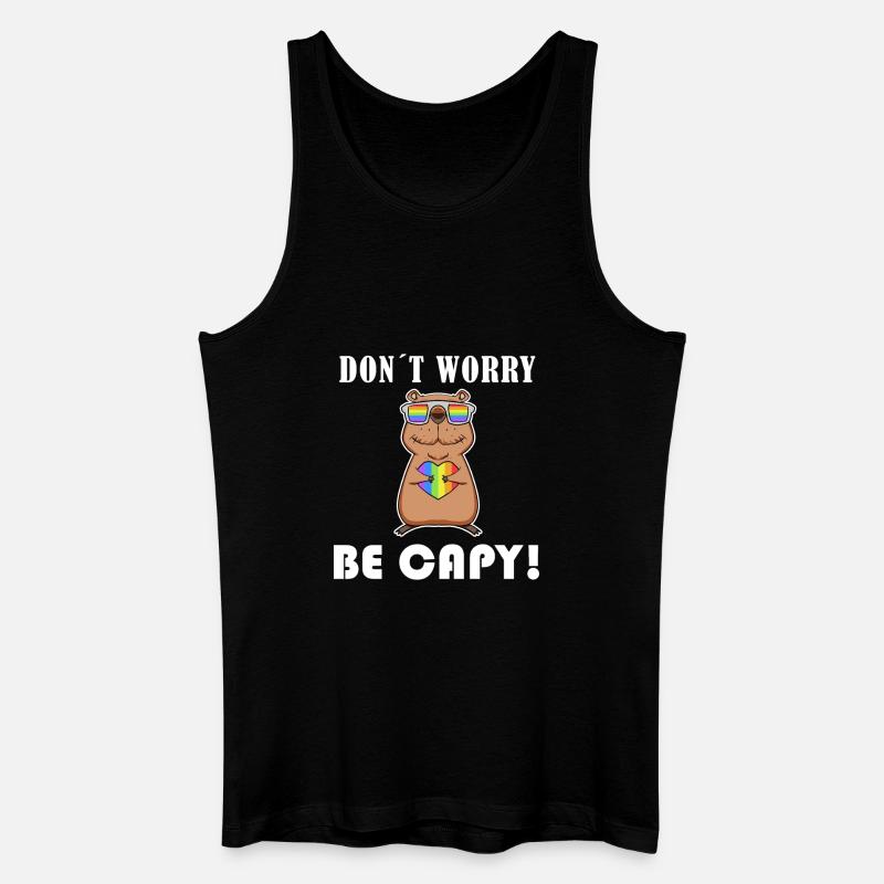 Capybara Wasserschwein Geschenk - Männer Bio Tank Top - Schwarz