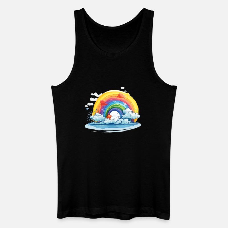 Regenbogen Pride - Männer Bio Tank Top - Schwarz
