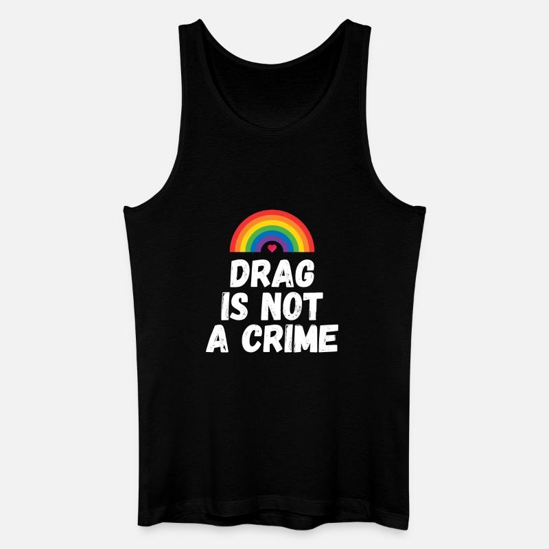 Drag ist kein Verbrechen - Männer Bio Tank Top - Schwarz