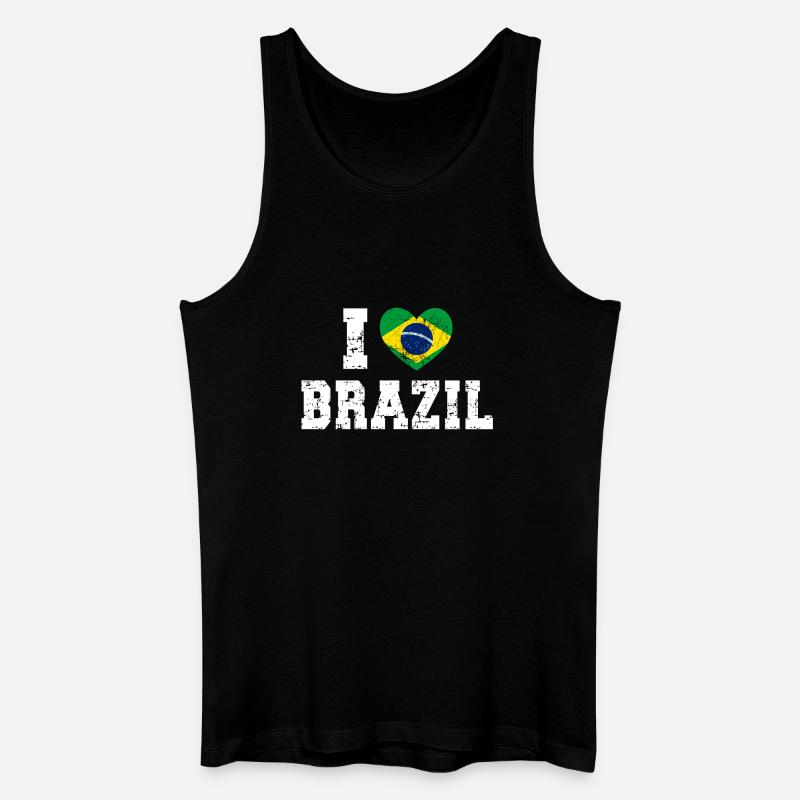 Brasilien - Männer Bio Tank Top - Schwarz