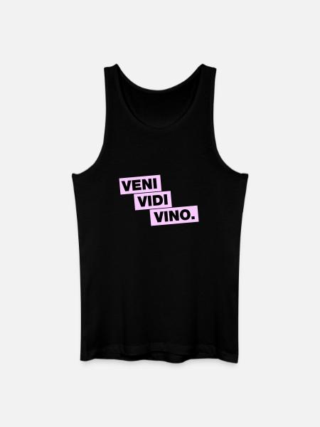 Veni Vidi Vino - Männer Bio Tank Top - Schwarz