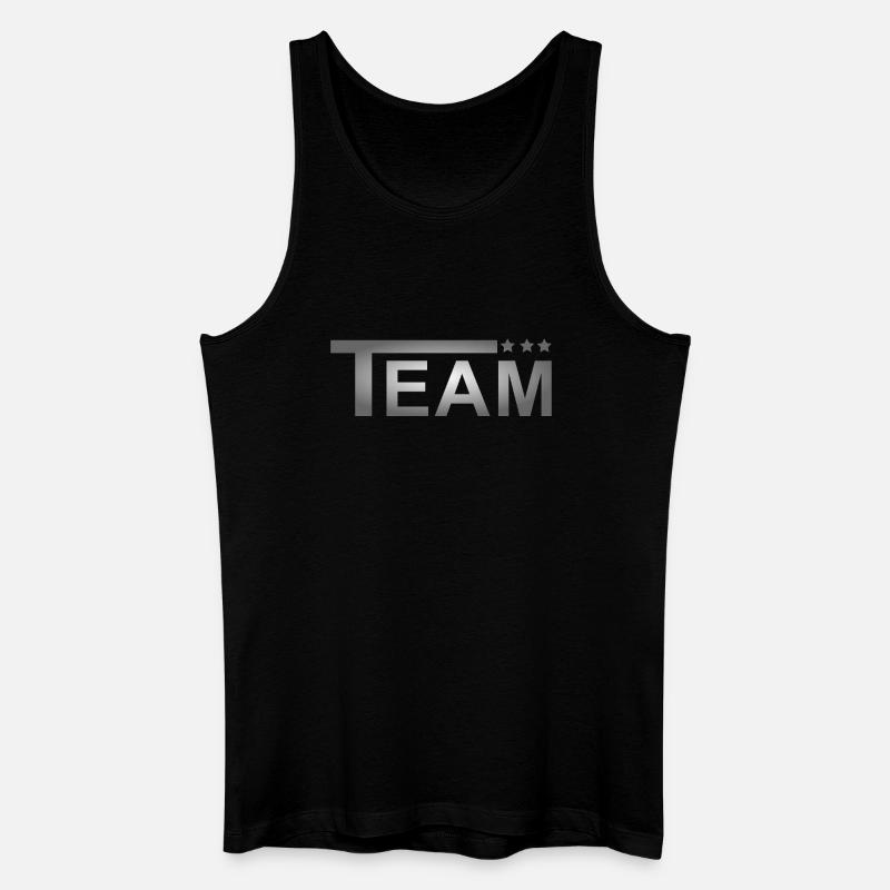 Team Stars Grau - Männer Bio Tank Top - Schwarz