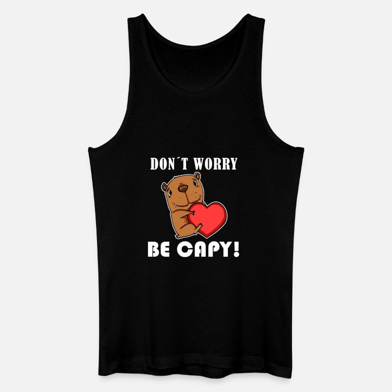 Capybara Wasserschwein Capybaras - Männer Bio Tank Top - Schwarz