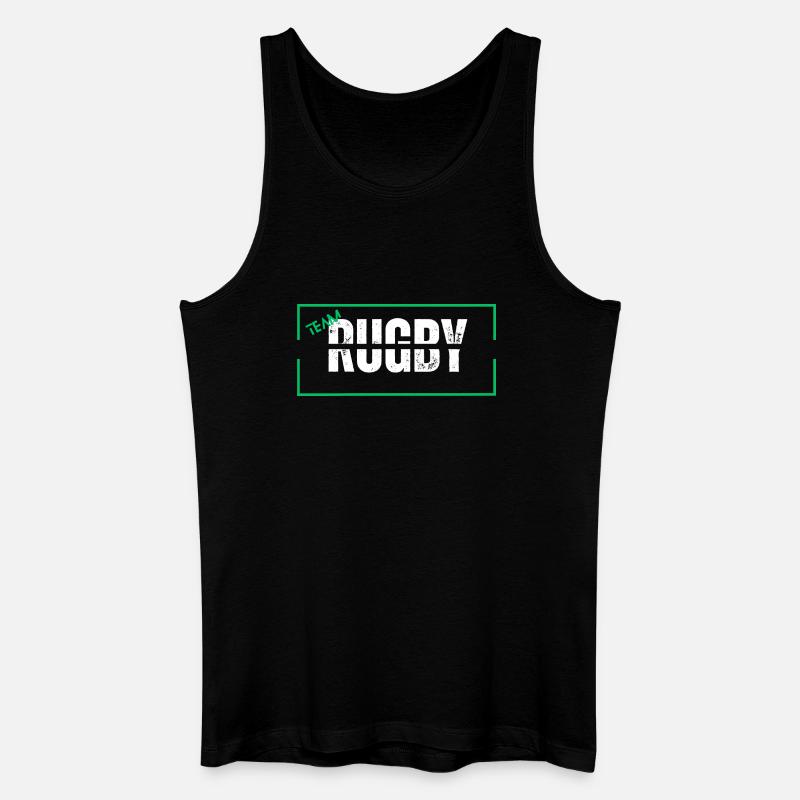 Mannschaft Rugby grün - Männer Bio Tank Top - Schwarz