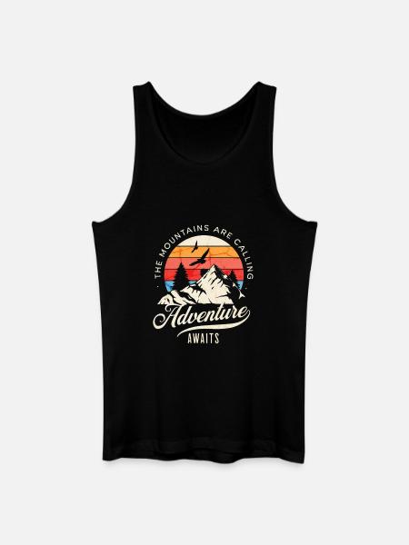 mountain, hiking, adventurer - Men’s Organic Tank Top - black