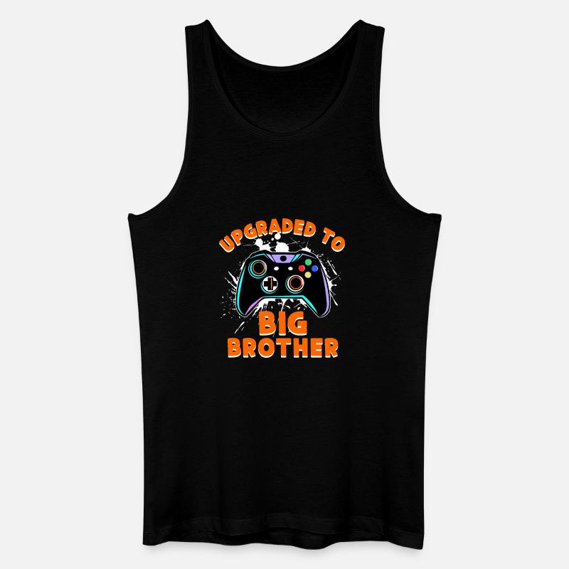 Geschwister Stolzer Großer Bruder Statement - Männer Bio Tank Top - Schwarz