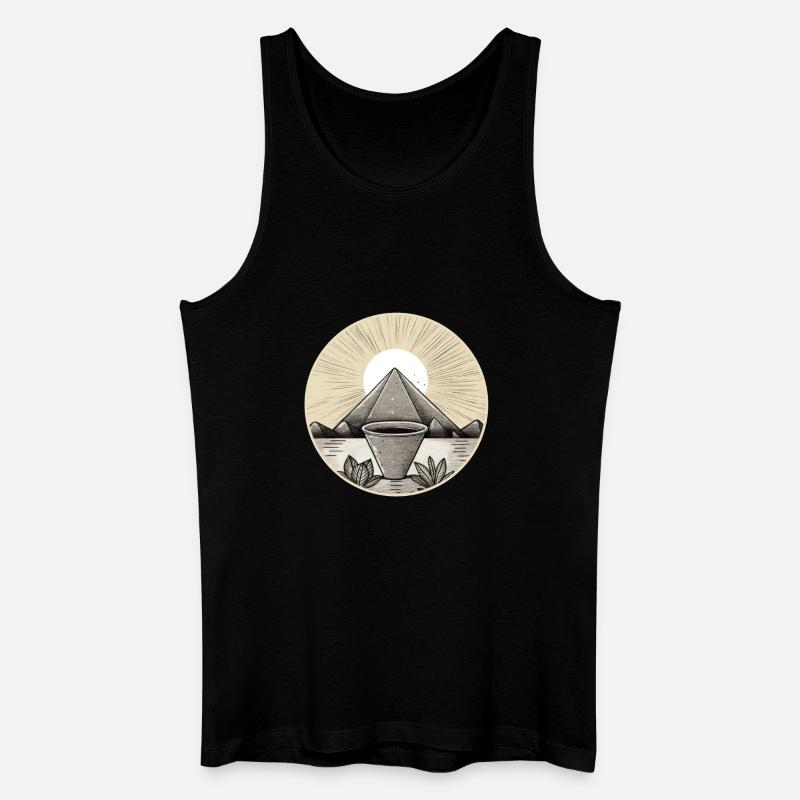 Pyramide 01 - Männer Bio Tank Top - Schwarz