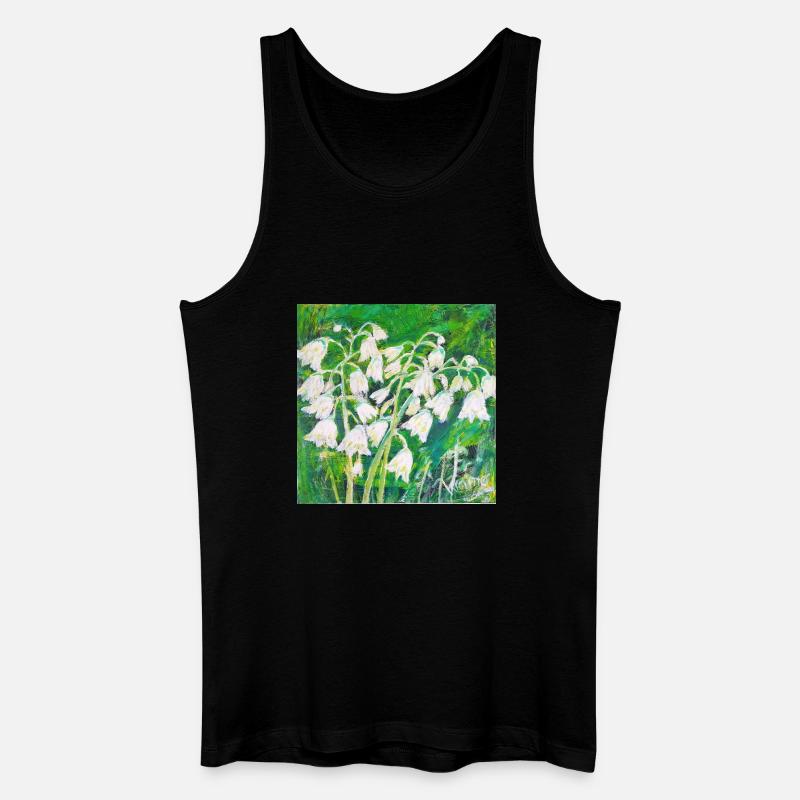 Maiglöckchen im impressionistischen Stil - Männer Bio Tank Top - Schwarz