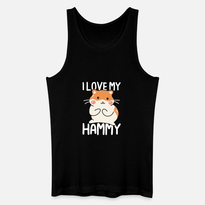I love my hammy - Männer Bio Tank Top - Schwarz