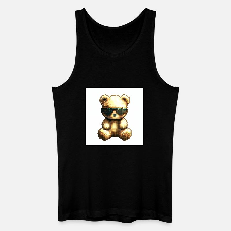 Teddycool II - Männer Bio Tank Top - Schwarz