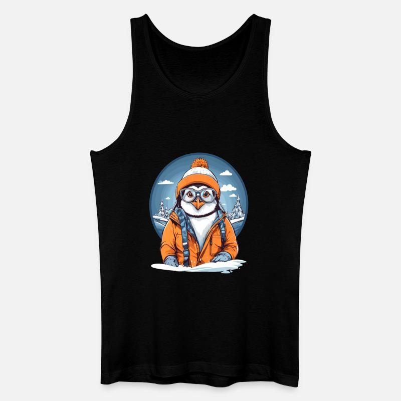 Süßer Pinguin - Männer Bio Tank Top - Schwarz