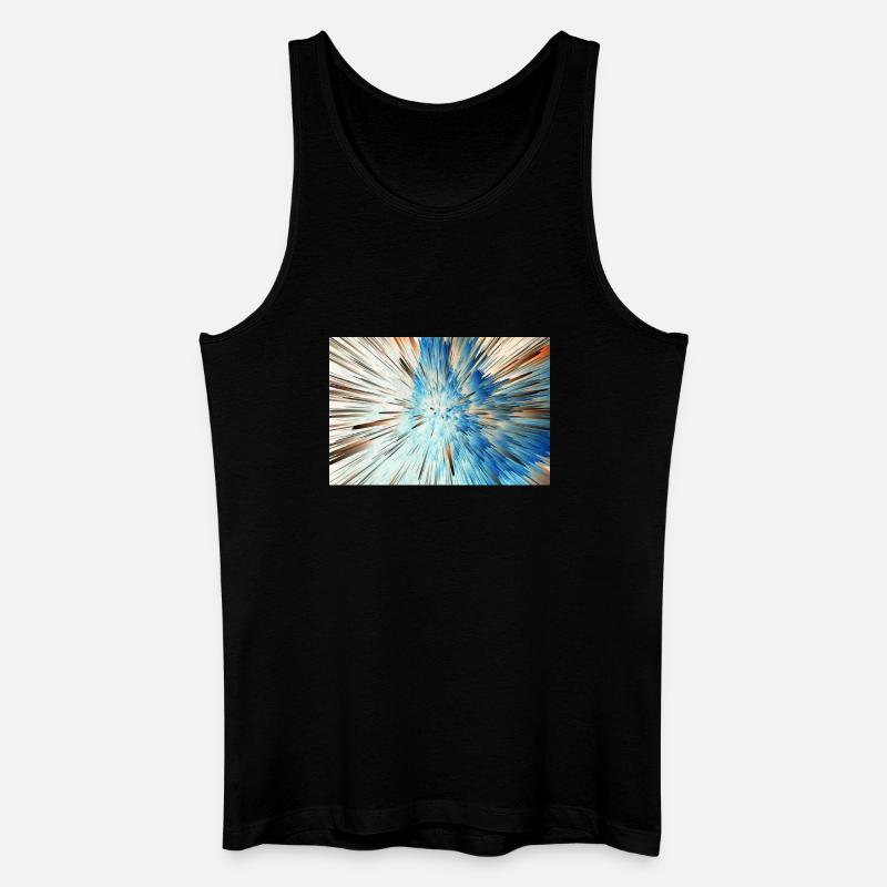 Radiale Blaue Explosion - Männer Bio Tank Top - Schwarz