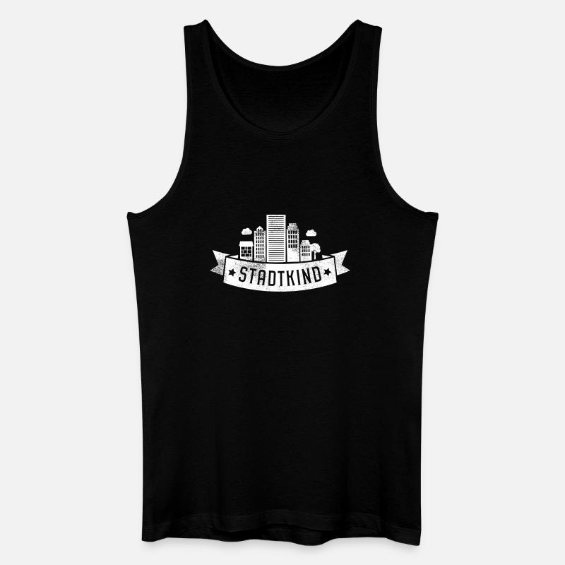 Stadtkind - Männer Bio Tank Top - Schwarz