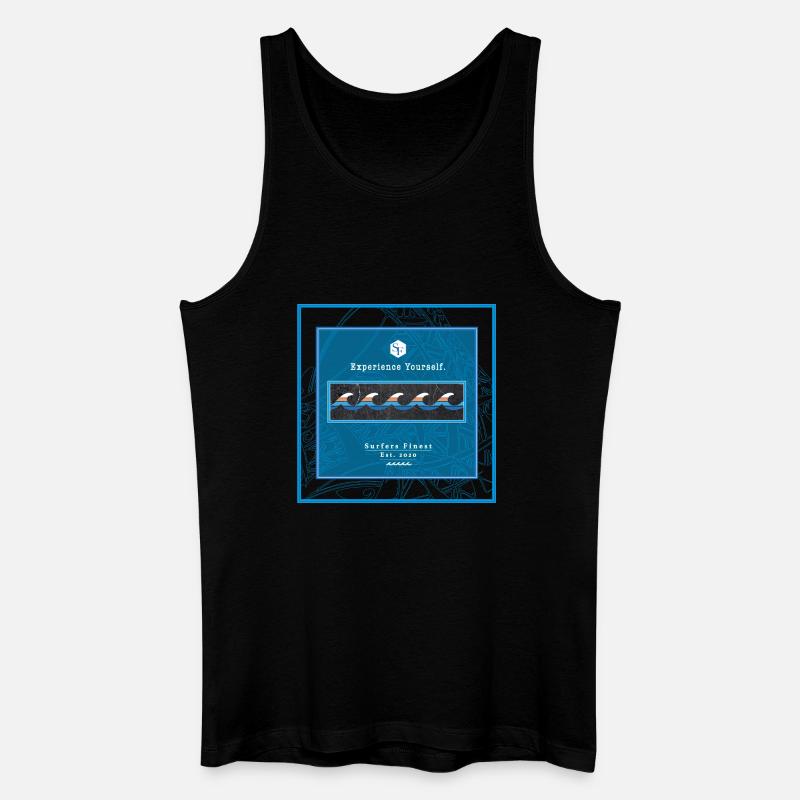 Surf Design Wellen Logo polynesisch - Männer Bio Tank Top - Schwarz