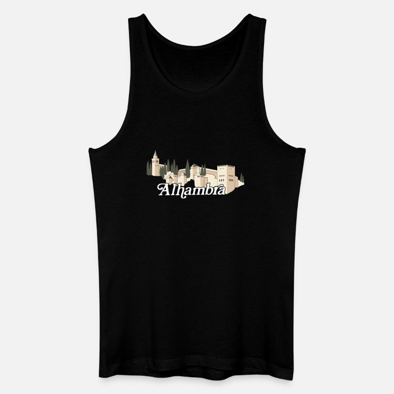Alhambra (dunkel) - Männer Bio Tank Top - Schwarz