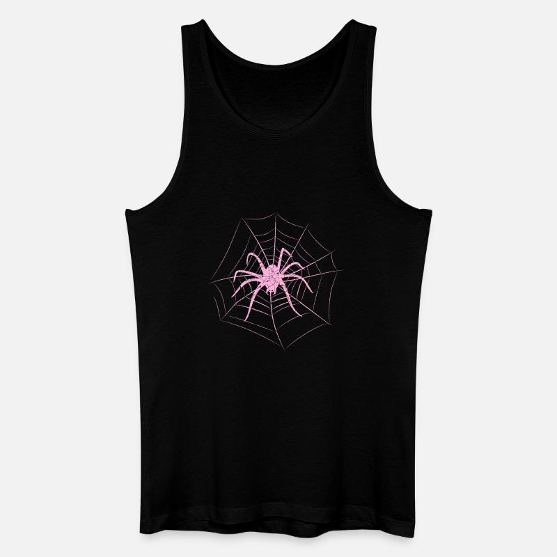Spinne im Netz Halloween - Männer Bio Tank Top - Schwarz