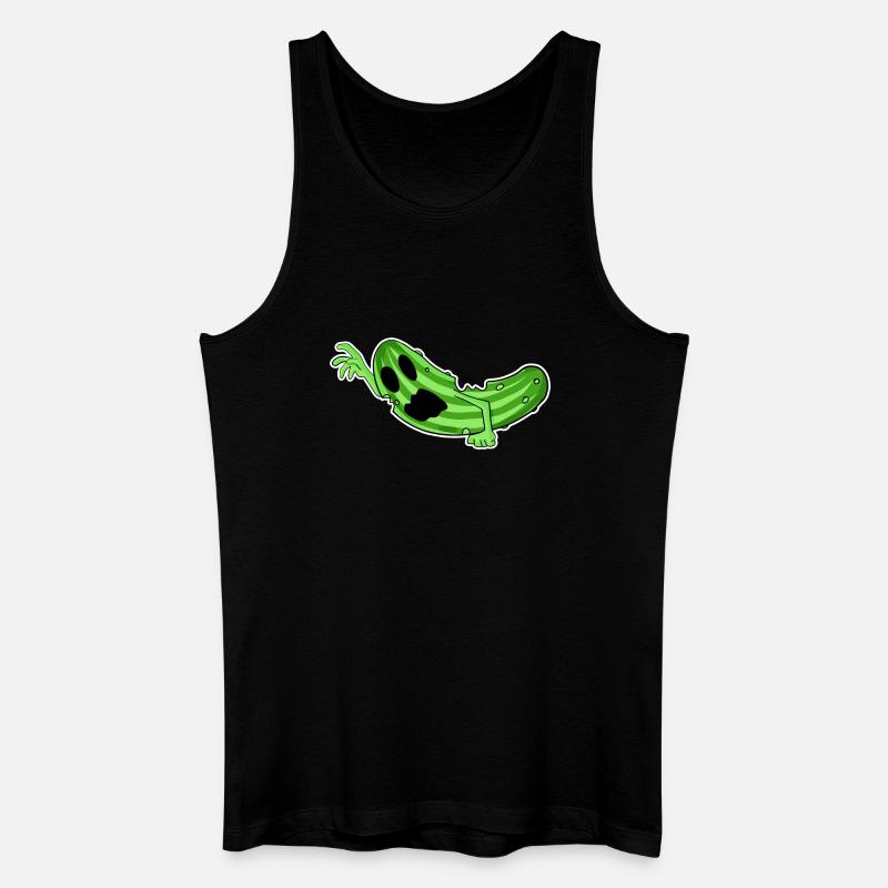 Zombie Gurke Horror - Männer Bio Tank Top - Schwarz