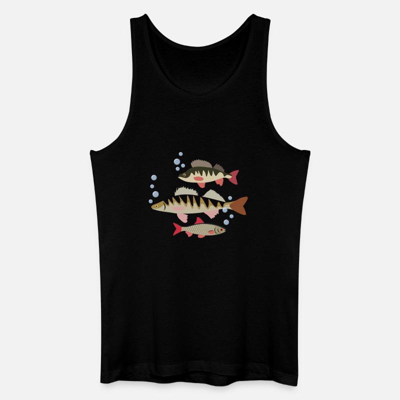 Fisch - Männer Bio Tank Top - Schwarz