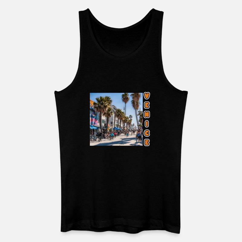 VENICE BEACH - Männer Bio Tank Top - Schwarz