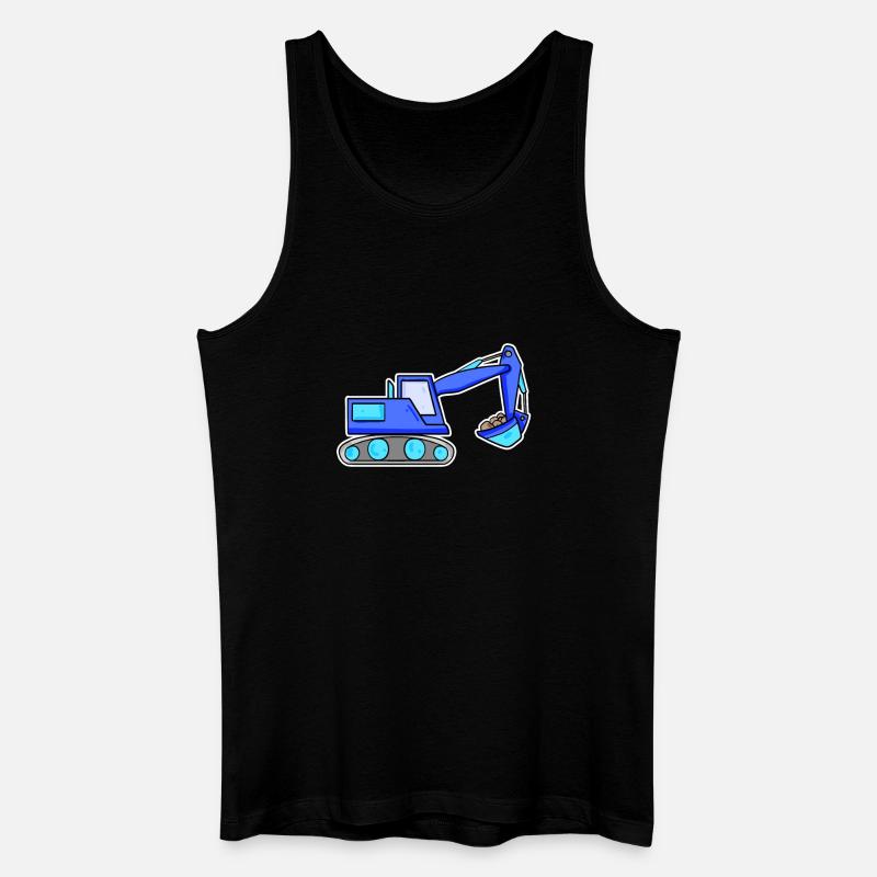 Bagger Baustelle Baggerfahrer Blau - Männer Bio Tank Top - Schwarz