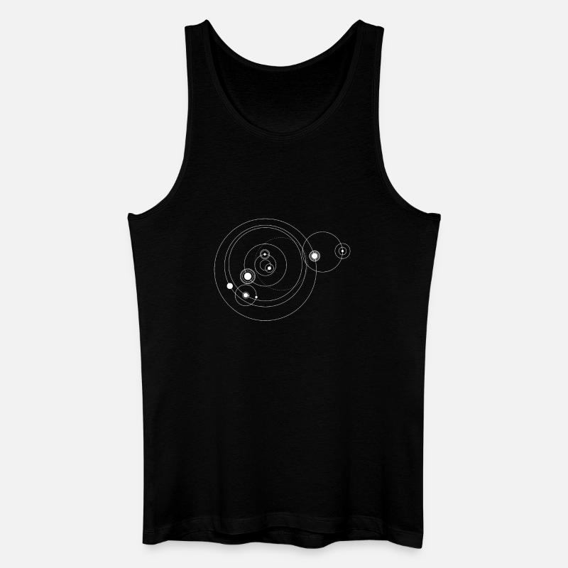 Solar system only (white) - Men’s Organic Tank Top - black