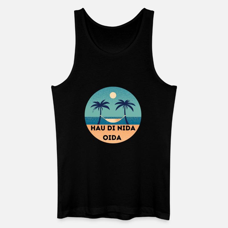 Hau di nida Oida. - Männer Bio Tank Top - Schwarz