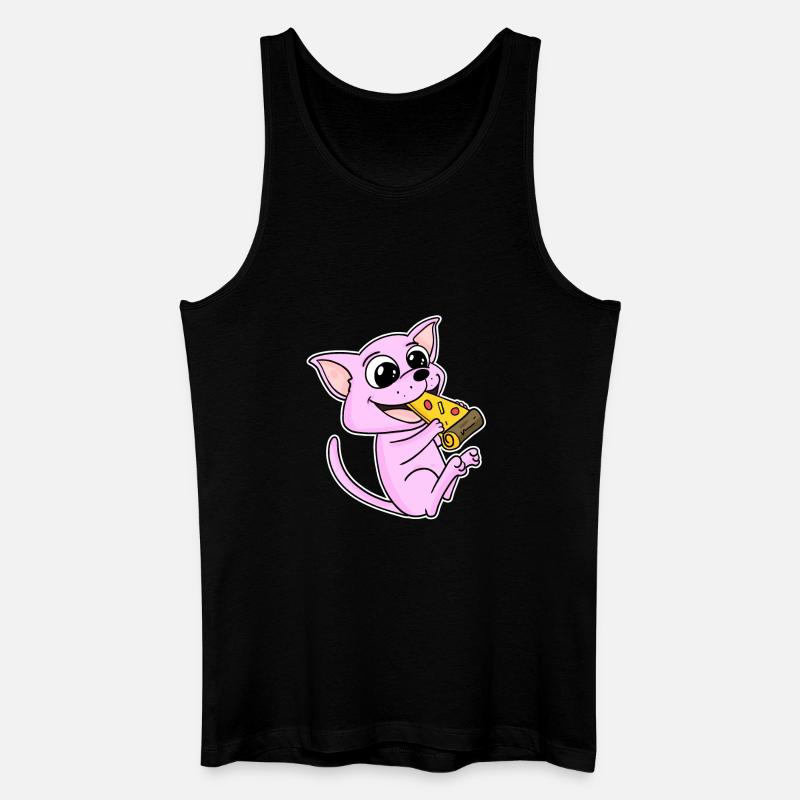 Sphynx Katze Pizza - Männer Bio Tank Top - Schwarz