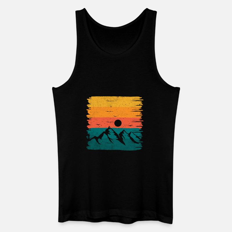 Retro-Halterung - Männer Bio Tank Top - Schwarz