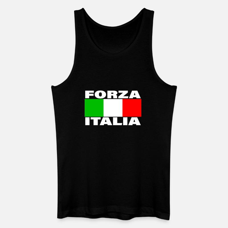 FORZA ITALIA - Männer Bio Tank Top - Schwarz