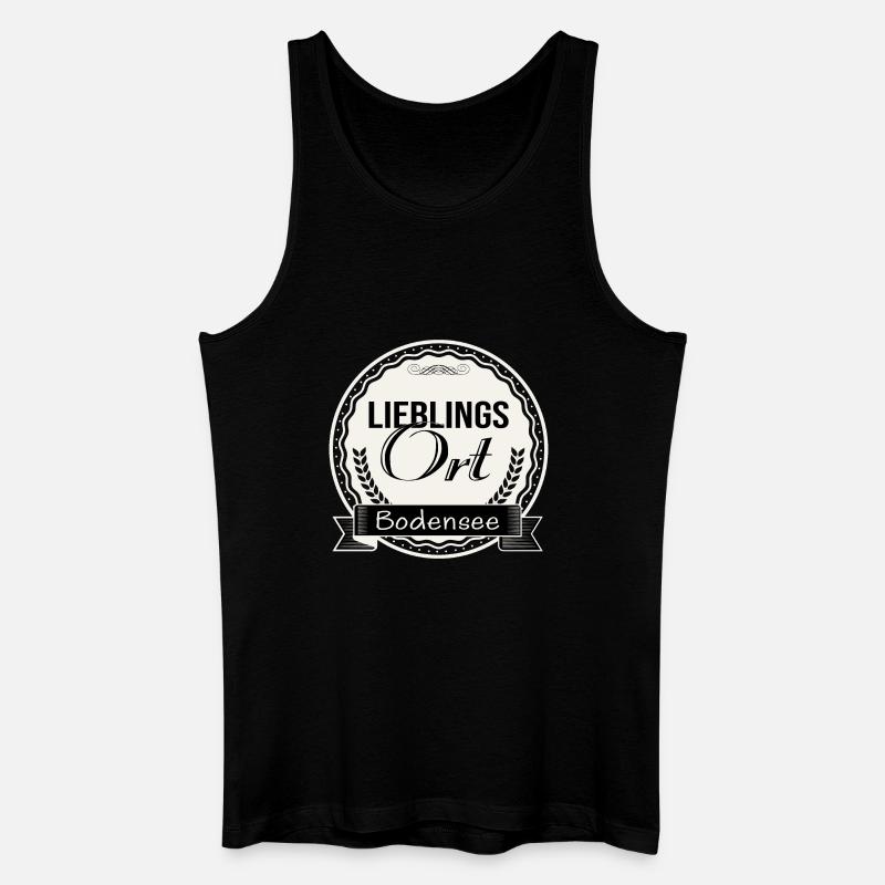Lieblingsort Bodensee - Männer Bio Tank Top - Schwarz