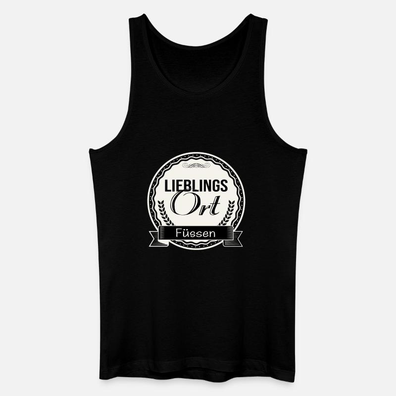 Lieblingsort Füssen - Männer Bio Tank Top - Schwarz